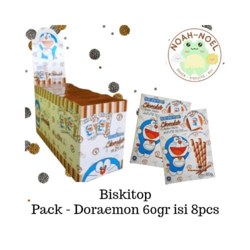 

NN - (1 PACK) BISKITOP Doraemon 60gr Biskuit Astor rasa Cokelat Vanilla Biskuit anak murah