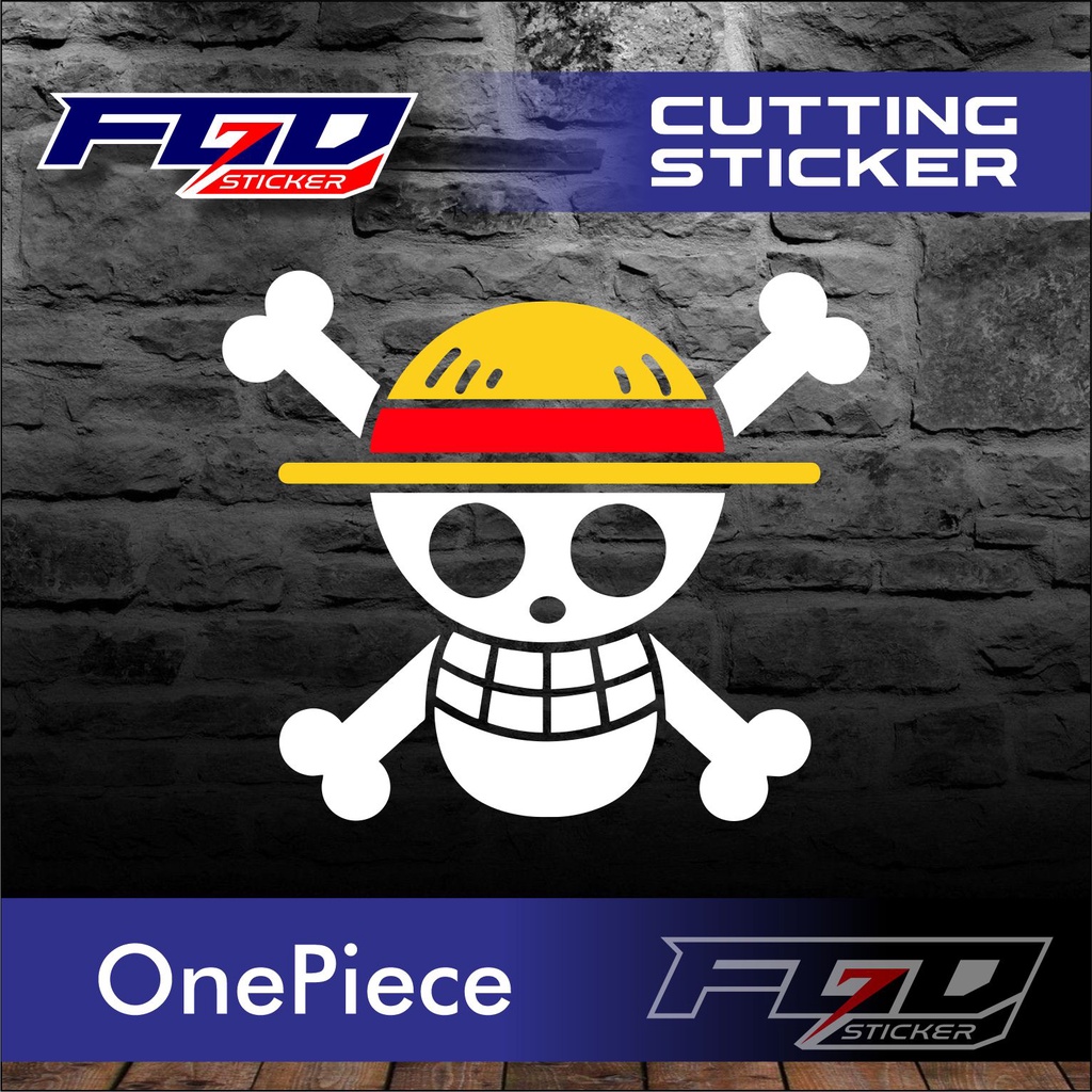 Cutting Stiker One Piece Variasi Motor Mobil helm Sticker Timbul Keren
