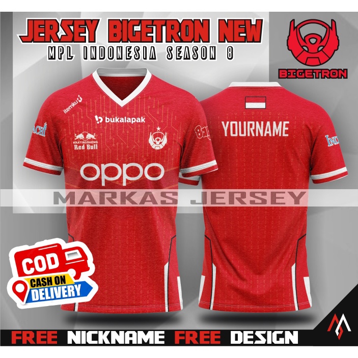 JERSEY BAJU BIGETRON ESPORTS MPL INDONESIA SEASON 8 MPL INVITATIONAL  MOBILE LEGENDS PUBG MOBILE FRE