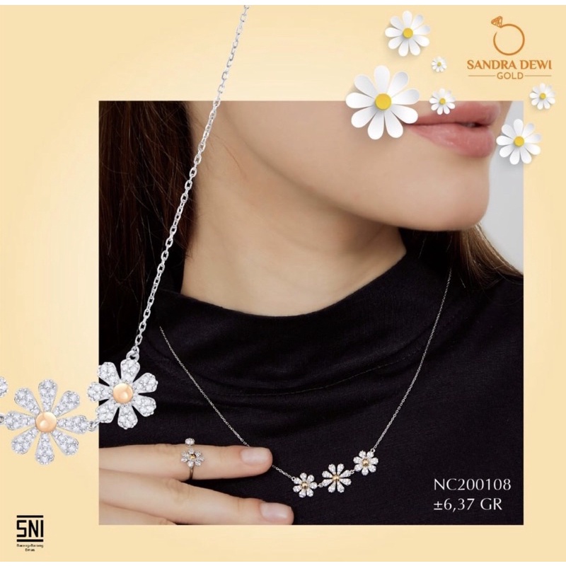 Sandra Dewi Gold Kalung Flower Daisy-NC200108
