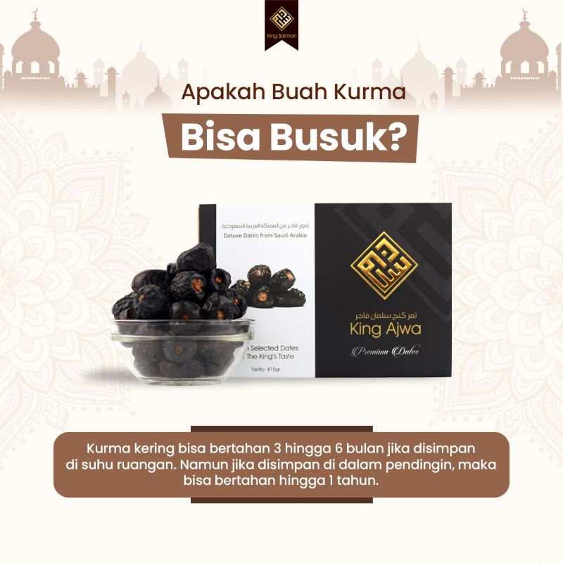 Kurma King Salman dan Kurma King Ajwa kurma premium ORI 100%