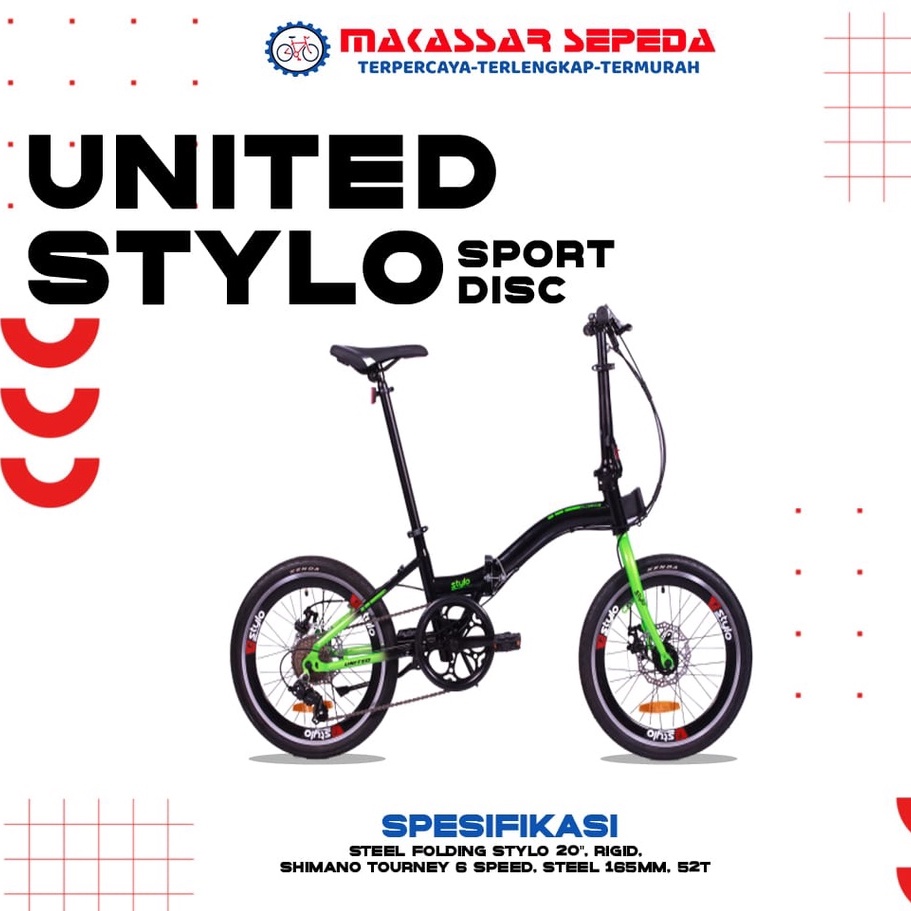SEPEDA LIPAT UNITED STYLO 20INCH