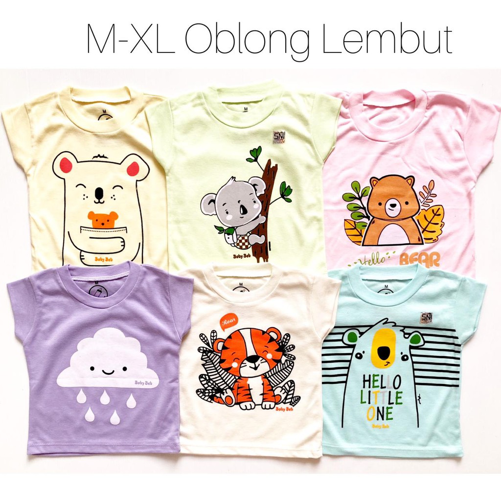 Babeebabyshop kaos oblong XL Terlaris Termurah Fashion Anak Baju Rumahan Sehari Hari