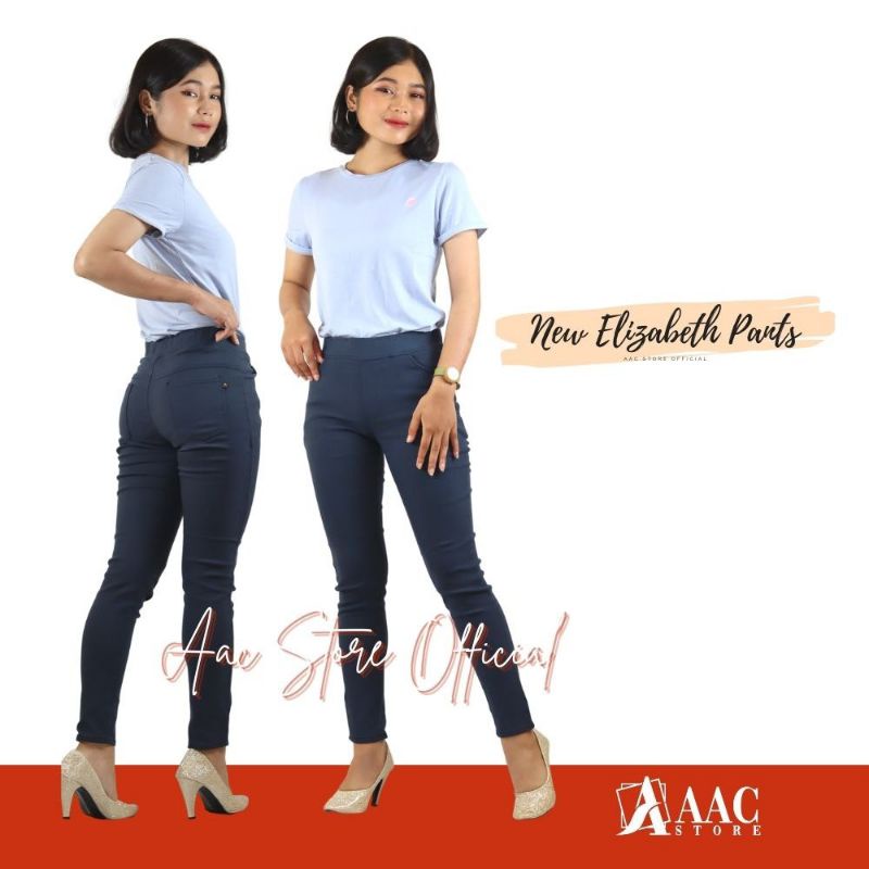 Celana Wanita Slim fit Bahan Tebal dan Melar New Elizabeth Pants