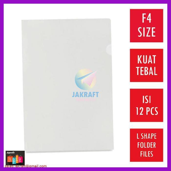 

DOCUMENTO- MAP L CLEAR SLEEVE F4 PUTIH BENING FILE FOLDER PLASTIK MIKA TRANSPARAN -ASLIII.