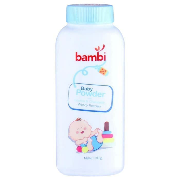 Bedak Powder Bambi 100gr Biru / Bedak Bayi