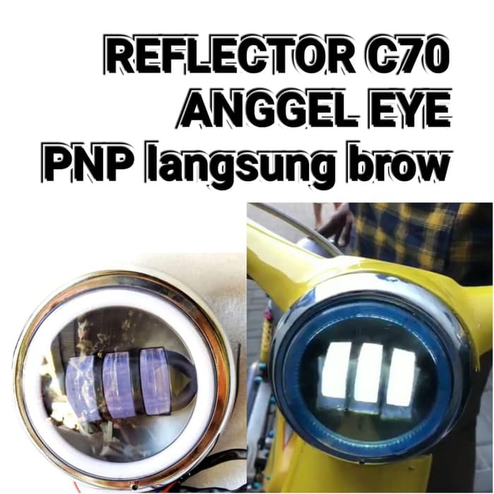 Lampu Depan C 70 LED Daymaker C70 Angel Eye Reflektor Ring Angeleye eyes aksesoris Olong Pitung