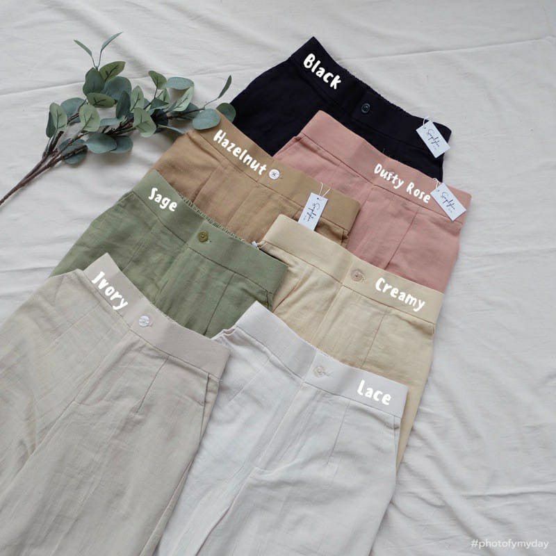 [ READY STOK] YUKA SLIM CULLOTE // LINEN CULLOTE HIGHWAST