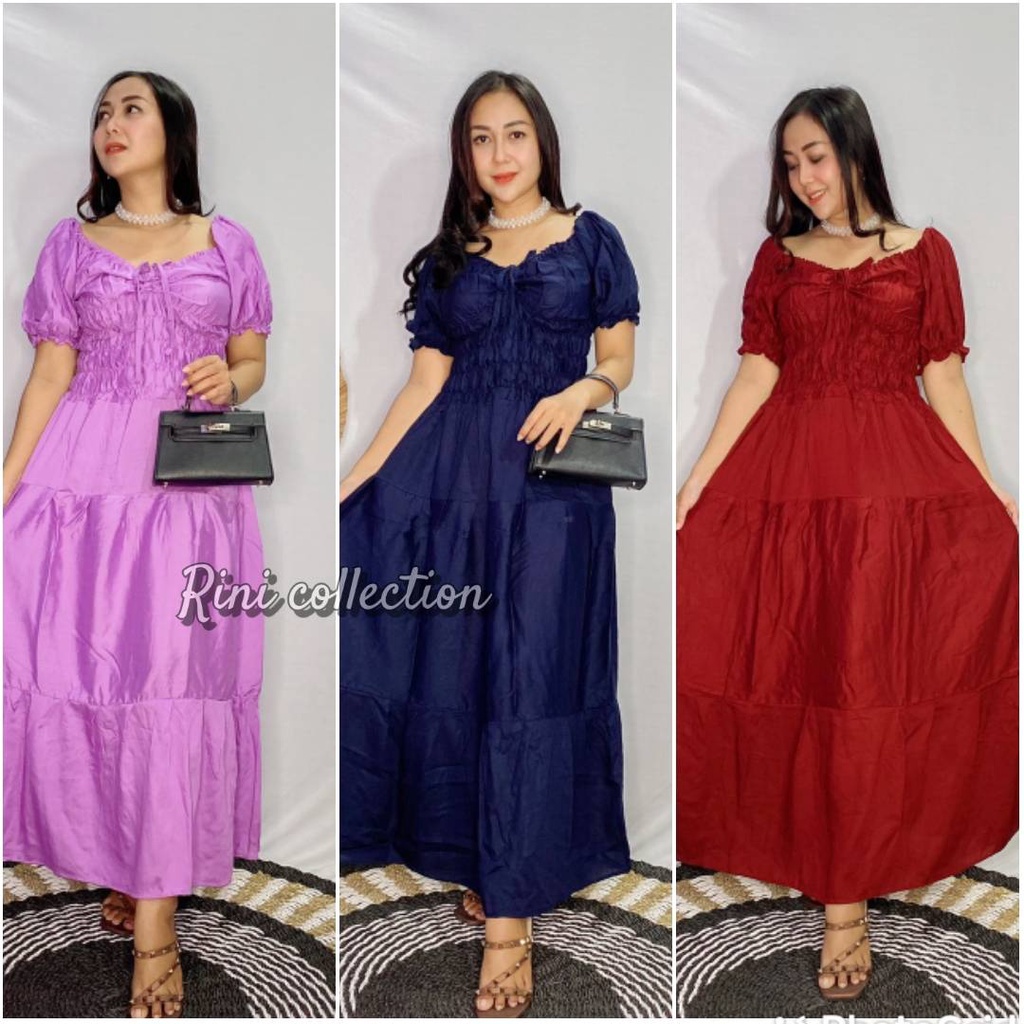 Dress Bali/Dress Milea Panjang Bali Polos