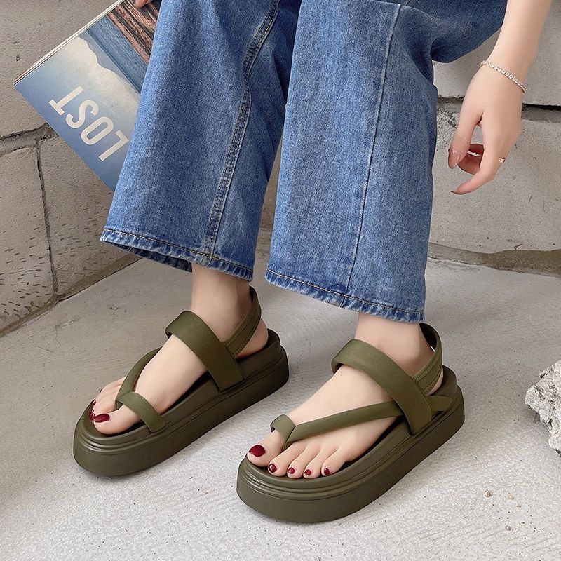 MYSTYLE Lucy Korea Design Sandal Flat Fashion Wanita Import