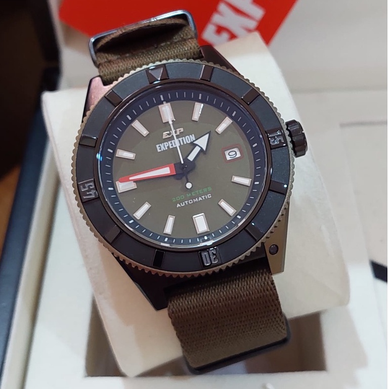 JAM TANGAN PRIA EXPEDITION EXP 6819 / E6819 DIVER AUTOMATIC ORIGINAL GARANSI RESMI 1 TAHUN