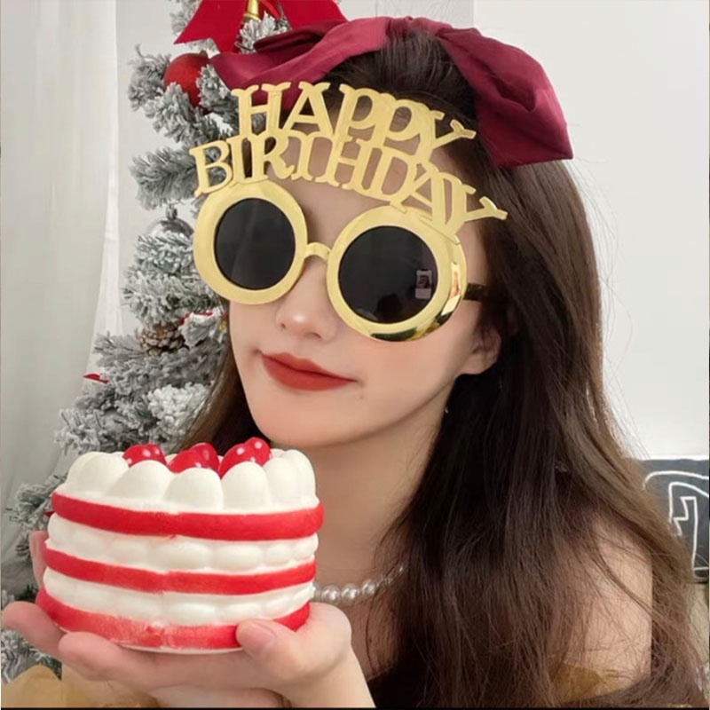 COD❤️Kacamata Happy Birthday/Kacamata Ulang Tahun Birthday Glsses Untuk Dekorasi Pesta Untuk hadiah Ulang Tahun