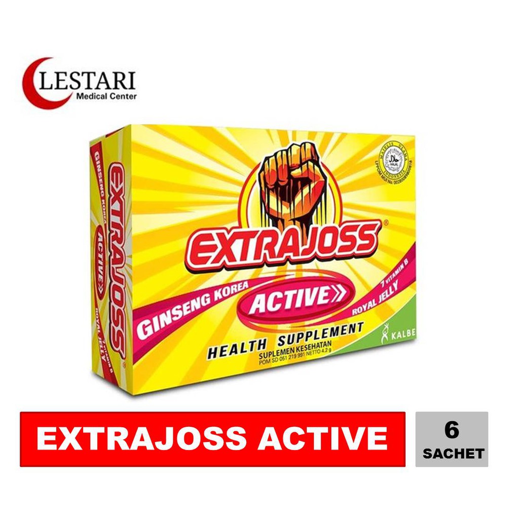 

Extra Joss Active extrajoss [ Box / 6 Sachet / 4gr ] - Minuman Kesehatan