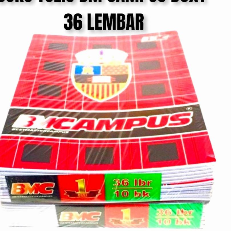 

[ZoS㊗] Buku Tulis BM CAMPUS Boxy 36 Lembar ( 10 Buku ) |Stok Banyak