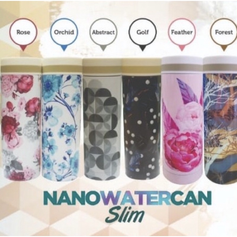 Nano Water Can Slim 330 ml untuk kesehatan merubah air supaya lebih mudah diserap oleh tubuh harga paling murah bukan botol minum biasa