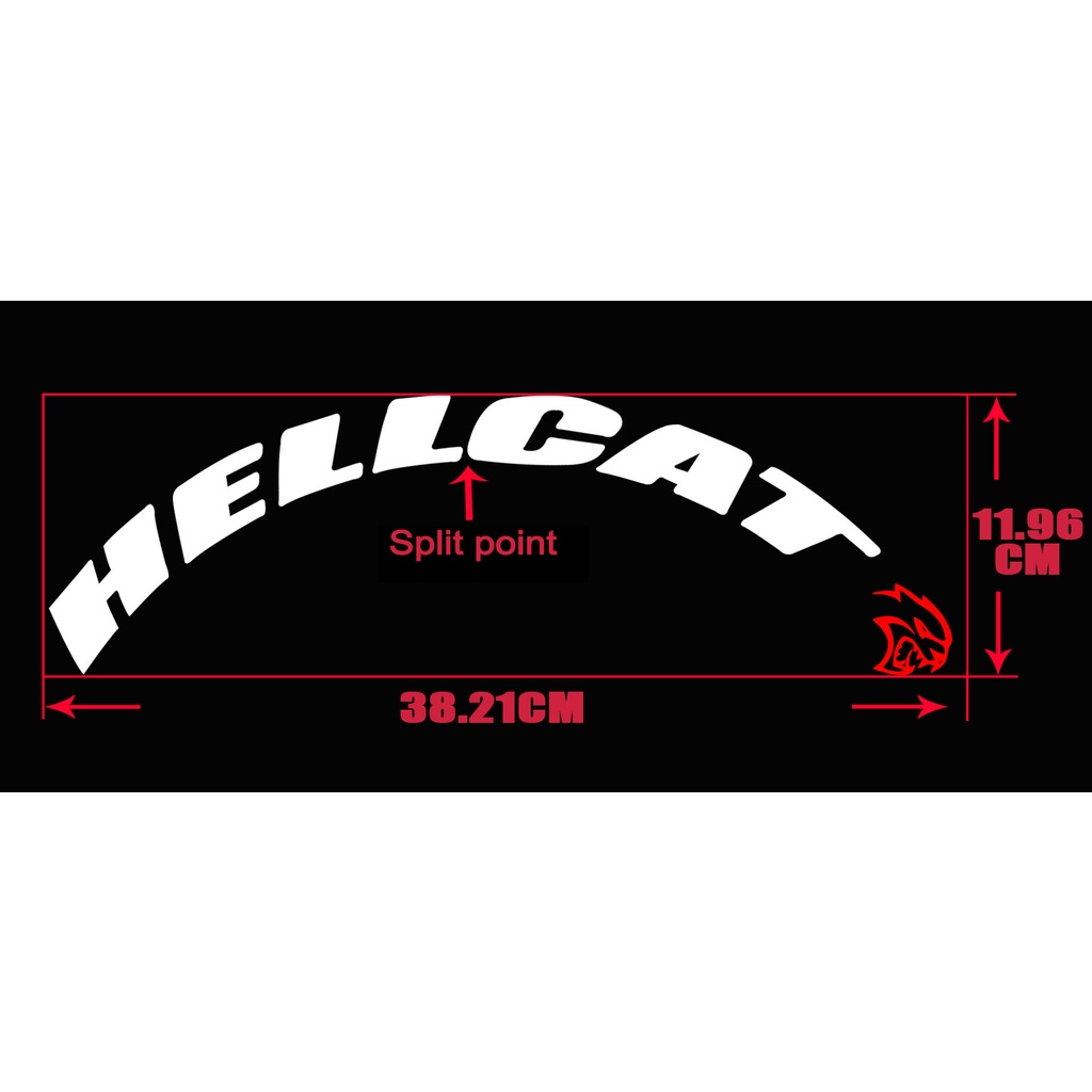 1 Set Stiker Ban Mobil Motif Tulisan Hellcat Srt 3d Ukuran 11.96cm,Can Decorate 1 Wheel