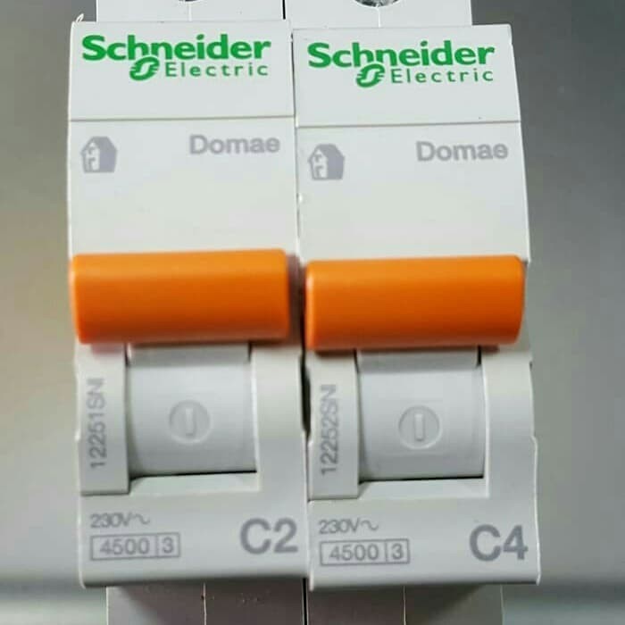 Schneider MCB 2 Amper 4 Amper 6 Amper 10 Amper 16 Amper 20 Amper 25 Amper 32 Amper 1 Phase Domae