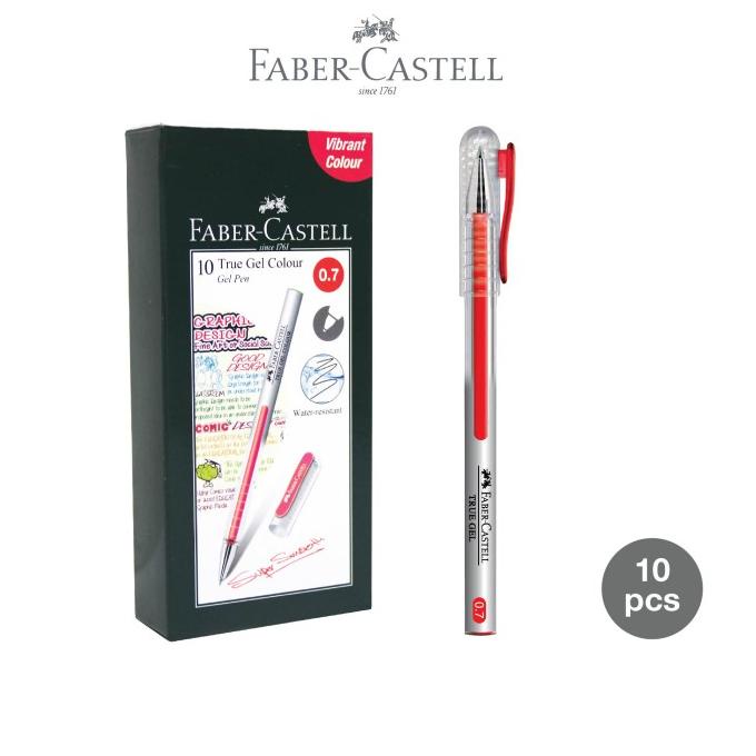 

[COD] Faber-Castell True Gel Pen -- Red Ink 0.7 mm HEMAT Kode 1372