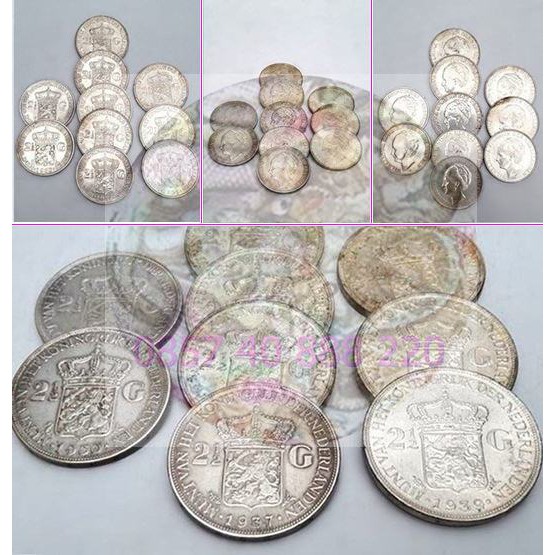 UANG GULDEN 2,5 G -  16786 UANG GULDEN - KOIN PERAK - UANG KUNO - UANG NETHERLAND INDIE - UANG ANTIK