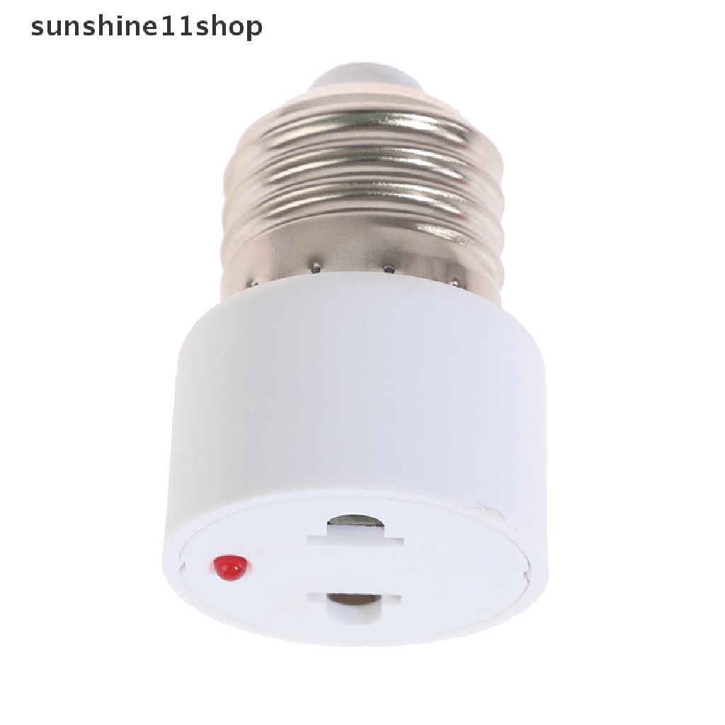 Sho Adaptor Dasar Bohlam Lampu E27 220V Plug US / EU Bahan ABS Warna Putih