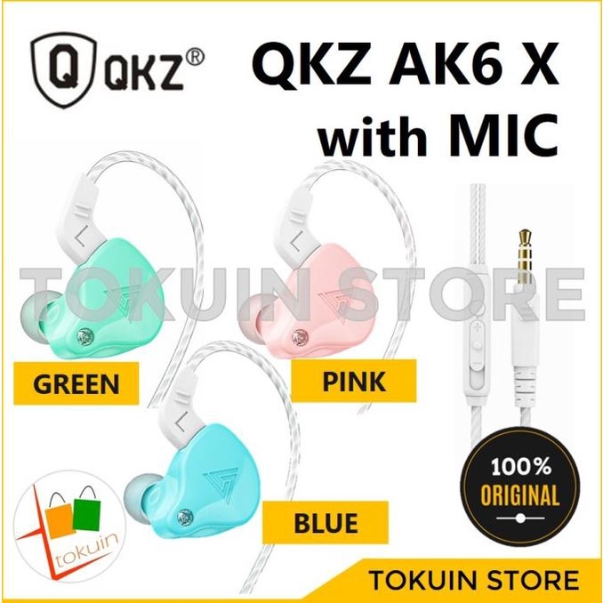 JUALJUAL QKZ AK6X AK6 X In Ear Earphone IEM Hi Res Headset with Mic alt AK5 AK7