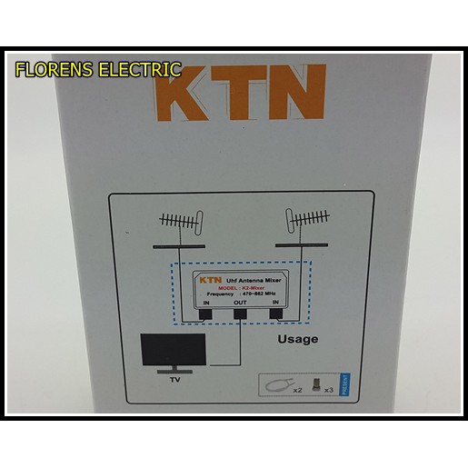 KITANI 2 antena UHF jadi 1 ( UHF Digital Antenna Mixer )