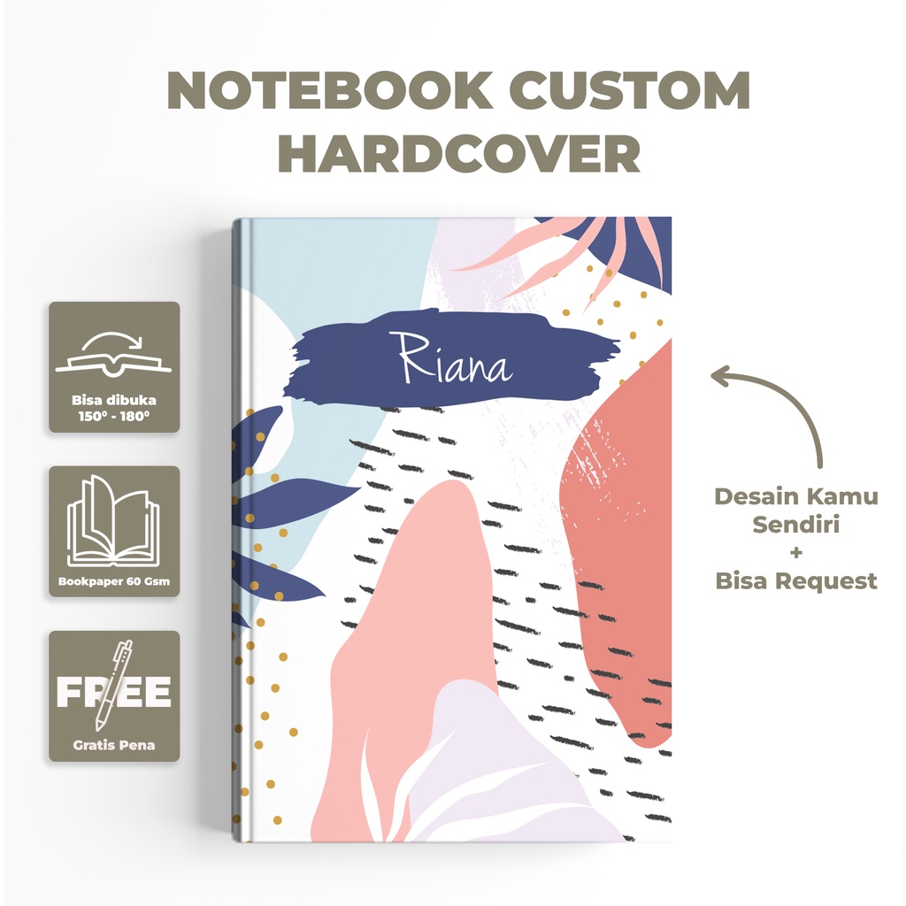 

NOTEBOOK CUSTOM / CUSTOM ABSTRAK / CUSTOM BUKU CATATAN / Notebook unik / notebook hadiah