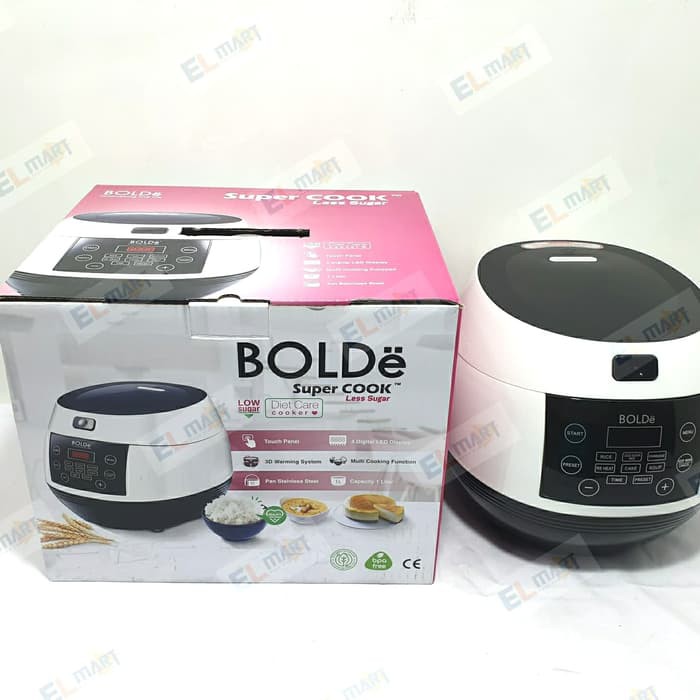 Rice Cooker Magic Com Digital BOLDe Bolde Super Cook Less Sugar kesehatan diet care 1L 1 Liter