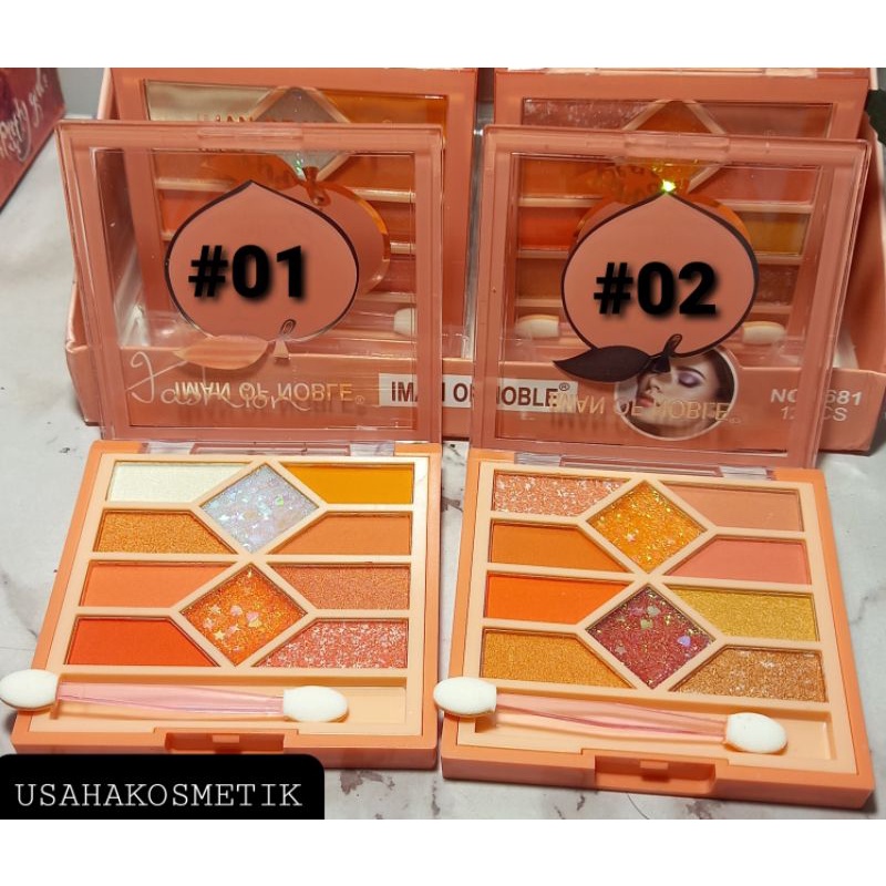 Promo !!!  Iman of noble EYeshadow| Blush on Just The peach 10 Color  NO.6681