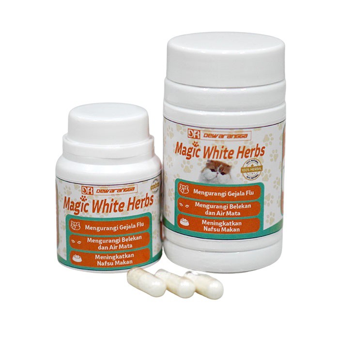 Dewarangga - MAGIC White Herbs - Eceran Per 1 Kapsul - Vitamin Kucing
