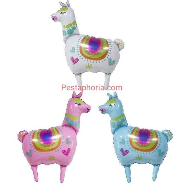 Balon Foil Alpaca Llama Jumbo Size 90 cm - Putih