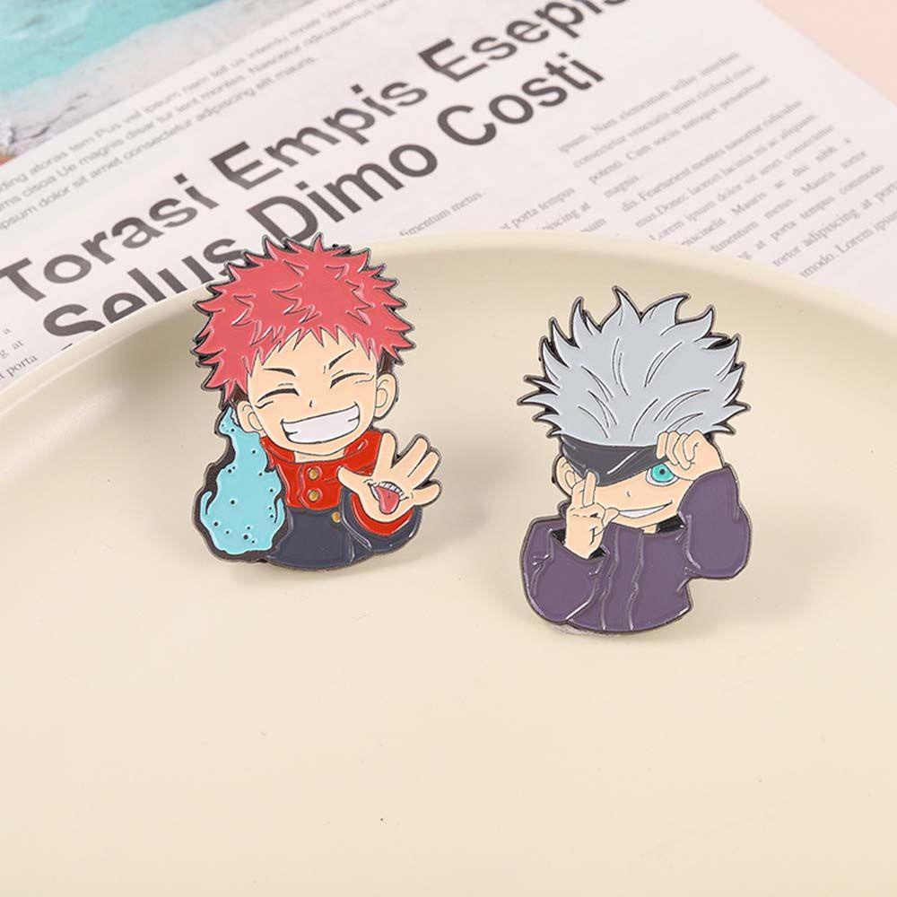 Mxbeauty Jujutsu Kaisen Bros Kartun Coat Conjuration Back to Battle Anime Badge Geto Suguru Badge Pin Conjure Back Enamel Pin