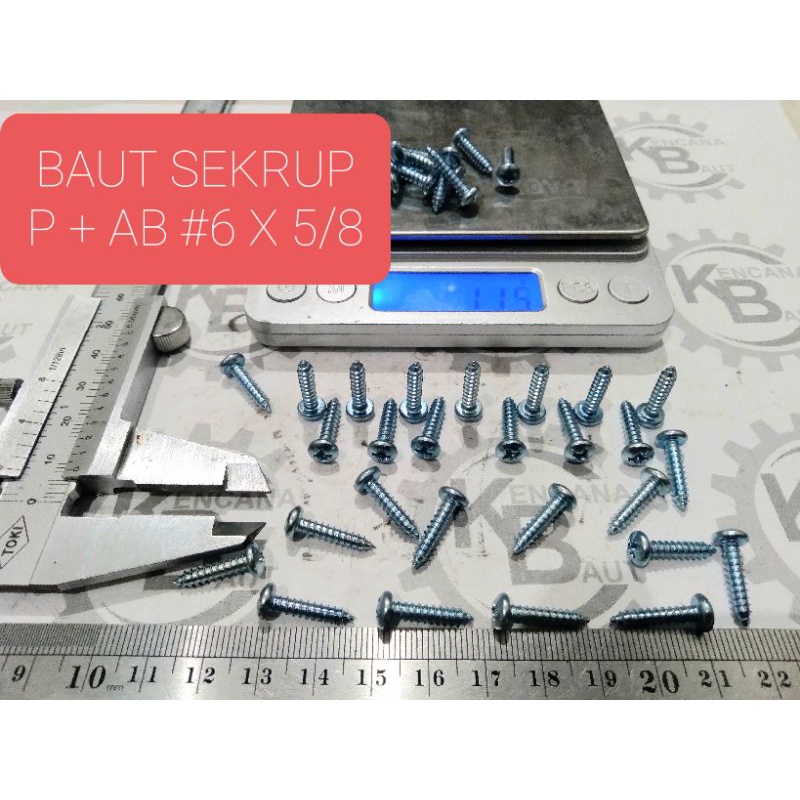 BAUT PAB 6 X 5/8 / SEKRUP PAB 6 X 5/8 / BAUT SEKRUP TAPPING 6 X 5/8