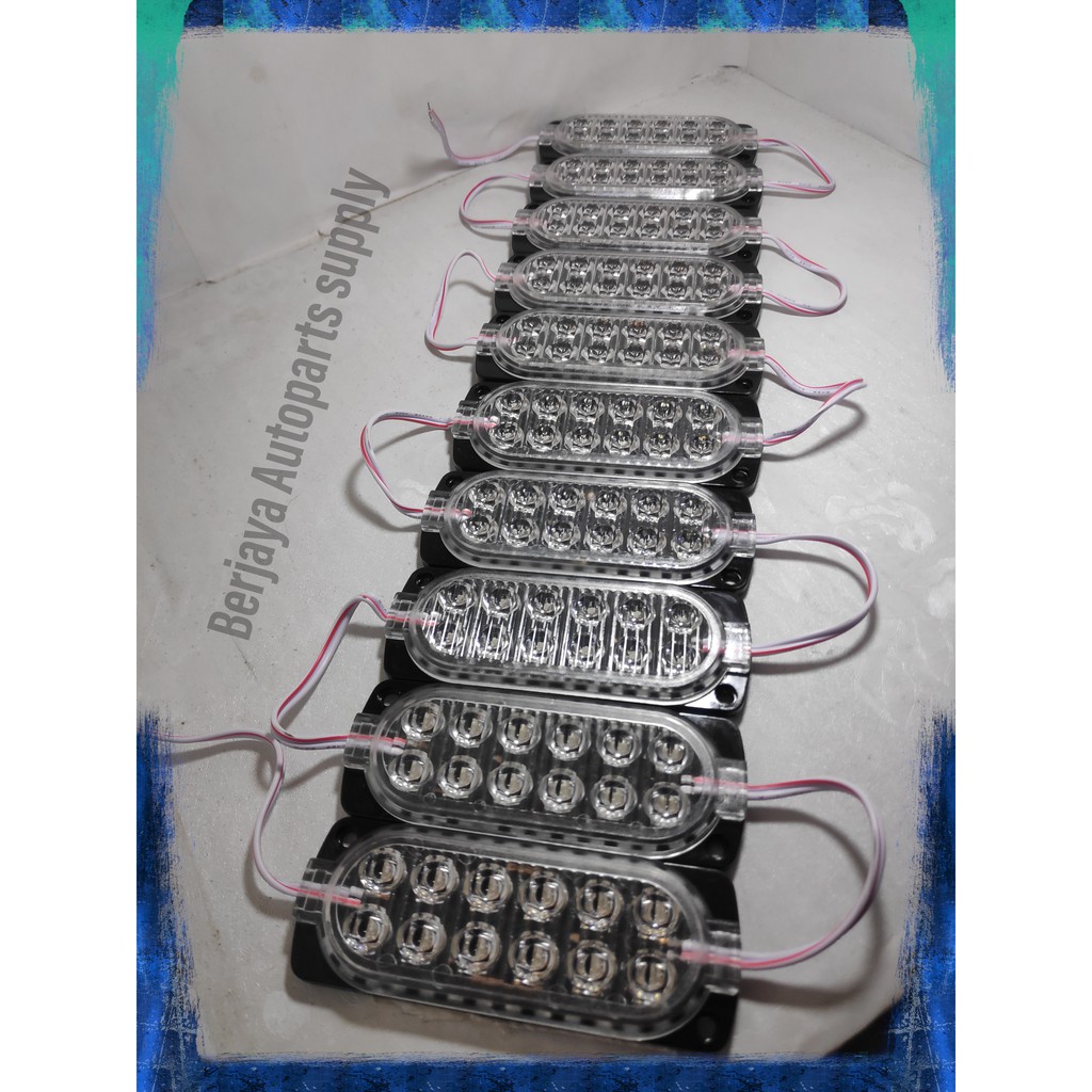 LAMPU LED TRUK MODUL 12 MATA KEDIP KEDIP WARNA WARNI 12V &amp; 24V