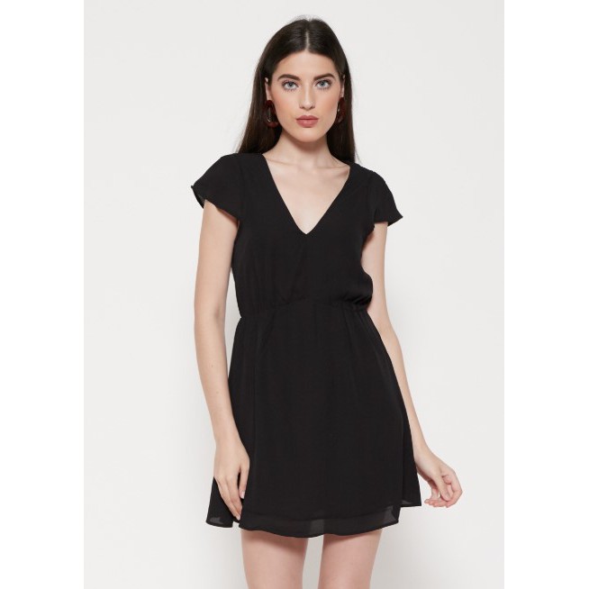 black day dress with sleeves