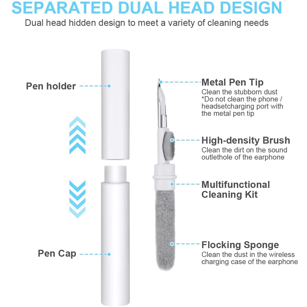 SILVERTECH Cleaning Pen - Pembersih headset tws Air pods biasa dan air pods Pro 1 2 ,pembersih TWS semua merek