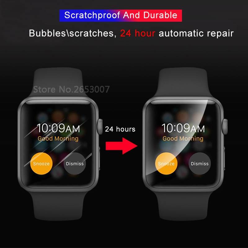 3PCS 9D Soft Hydrogel Film Glass For Apple Watch 5 4 3 2 40mm 44mm 42mm 38mm Tempered Full Cover Glass For iWatch 5 Series 44mm 40mm