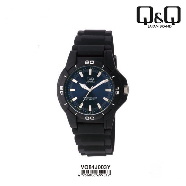 Jam Tangan Pria Wanita Q&amp;Q vq84j002y Rubber Original QnQ Unisex Anti Air QQ Watch VQ84 Jamtangan