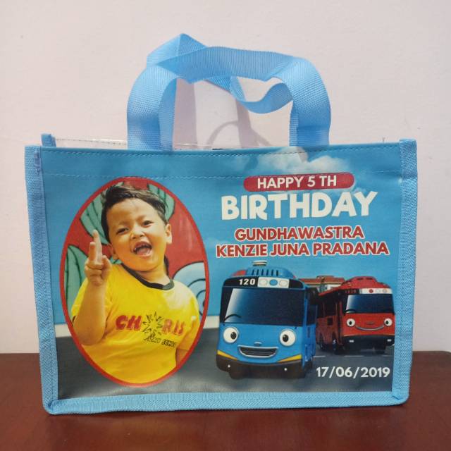 Tas Souvenir Anak Tas Anak Bening Transparan Wadah Goodie Bag Premium Ulang Tahun