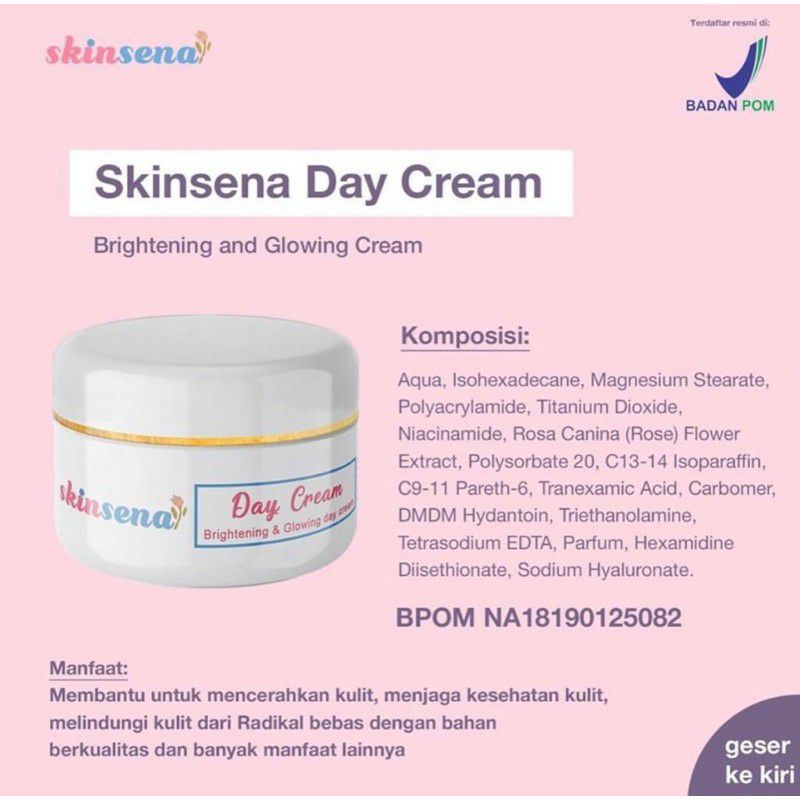 (Fullsize) SKINSENA Glowing Face Wash Toner Serum Cream Satuan dan Paketan