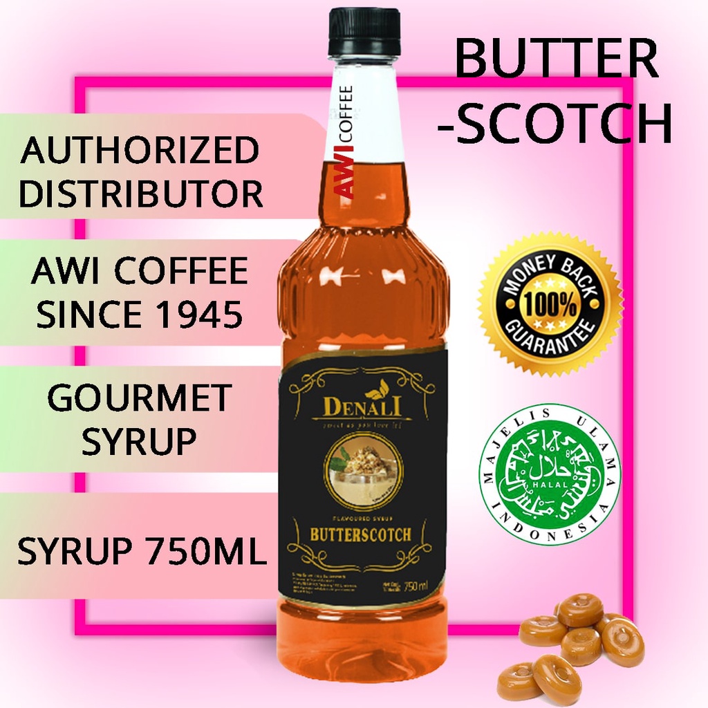 

Awi Coffee I Syrup Butterscotch 750ml I denali I coffee | Flavored