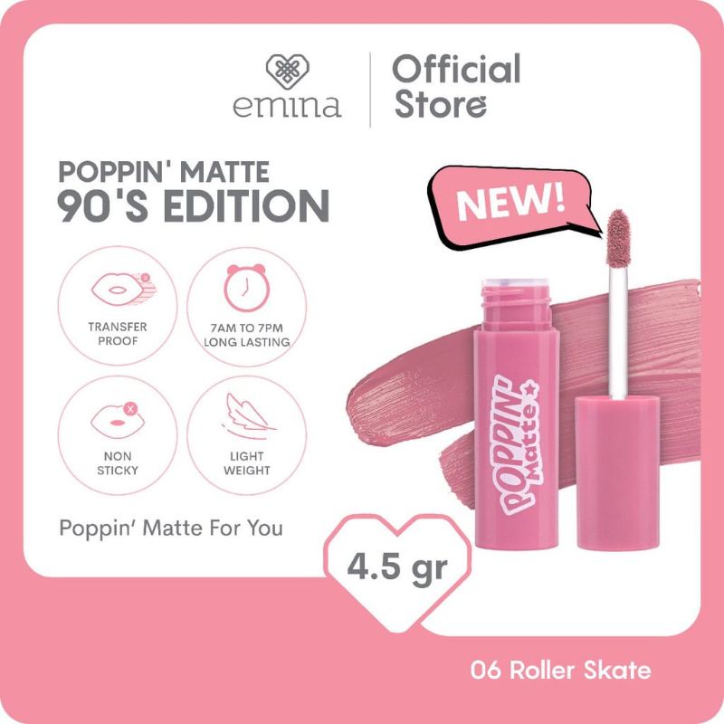 Emina Poppin Matte The 90s Edition 4.5 g - Lip Matte