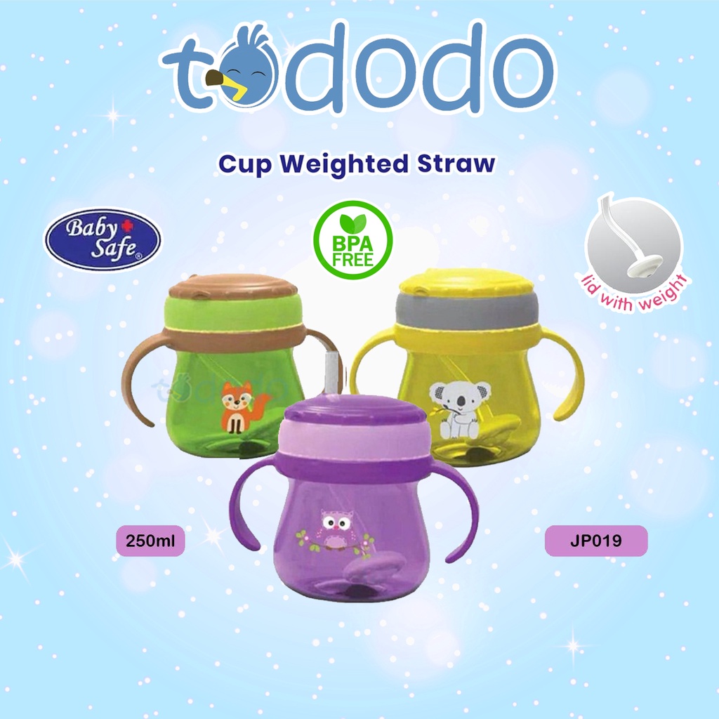 Baby Safe Cup Weighted Straw JP019 - Gelas Minum Anak