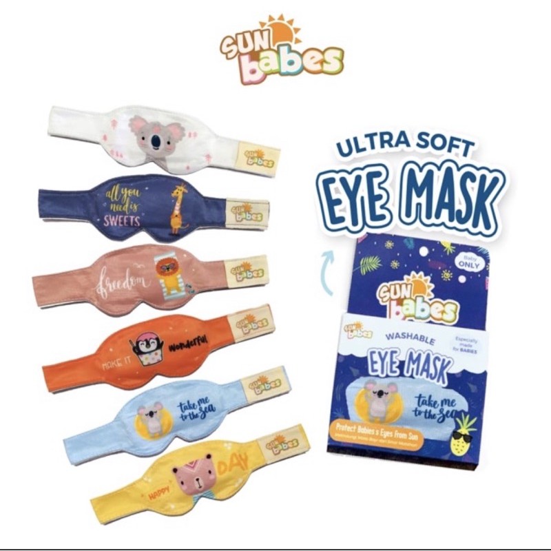 kacamata Jemur Bayi - Penutup Mata Bayi - Eye Mask Baby Karakter