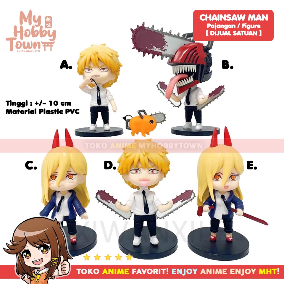 Figure Anime Chainsaw Man Denji Power Pochita Satuan