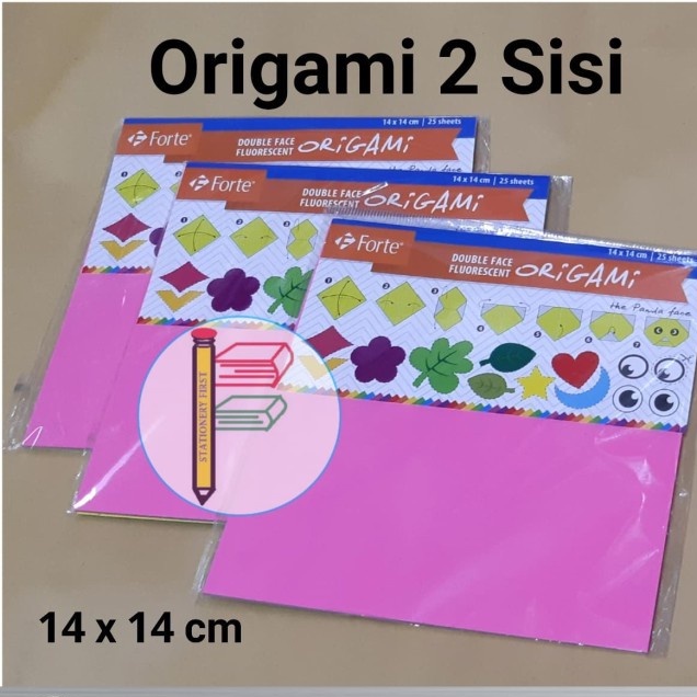 Origami Kertas Lipat Forte 2 sisi Double Side 14 x 14 cm