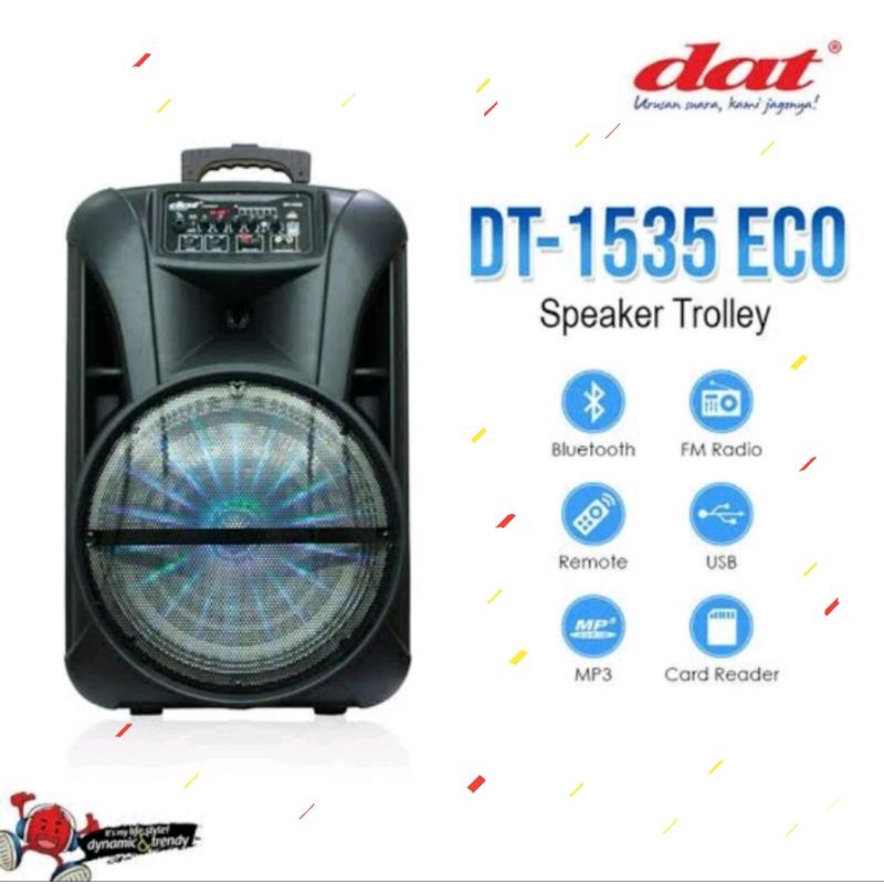 speaker aktif dat DT 1535 ECO PLUS speaker trolley speaker portable DAT 1535