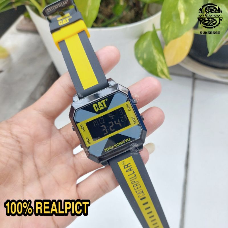 JAM TANGAN PRIA CATERPILLAR / CAT C2903CT DIGITAL RUBBER STRAP