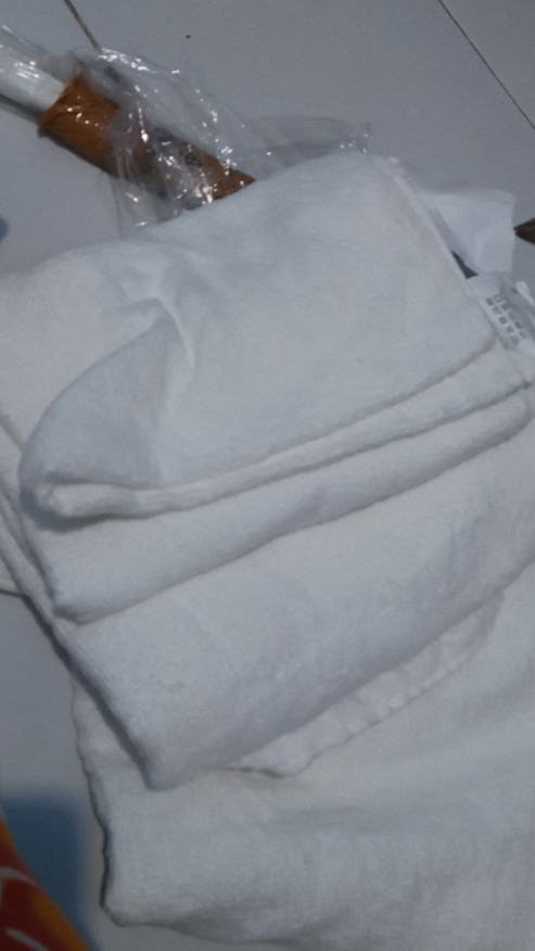 Handuk Mandi Lembut, Putih 120x55cm, Bahan Katun, Mudah Menyerap Nr1380