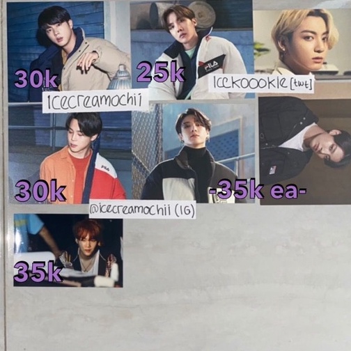 [OFFICIAL] JUAL PHOTOCARD POSTCARD FILA JIN JHOPE SUGA ONEUL JUNGKOOK BTS MURAH